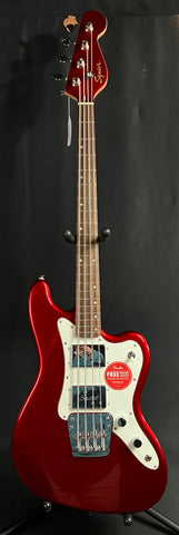 Squier Paranormal Rascal Bass 4-String Bass Guitar Candy Apple Red Finish
