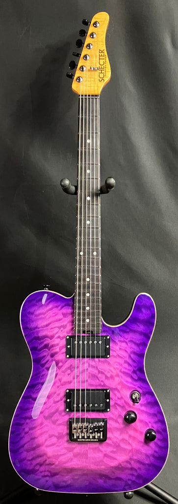 Schecter PT Classic MIJ Electric Guitar Quilted Purple Burst Finish w/ Hardshell Case