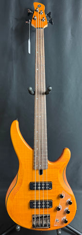 Yamaha TRBX604FM 4-String Bass Guitar Flamed Maple Matte Amber Finish
