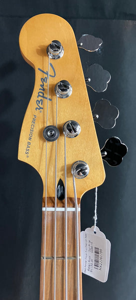 Fender Player Plus Active Precision Bass Left-Handed 4-String Bass Guitar Olympic Pearl w/ Gig Bag