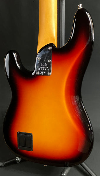 Fender American Ultra Precision Bass 4-String Bass Guitar Ultraburst Finish w/ OHSC