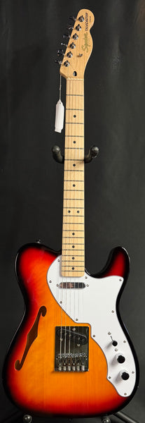 Squier Affinity Telecaster Thinline Electric Guitar 3-Tone Sunburst Finish