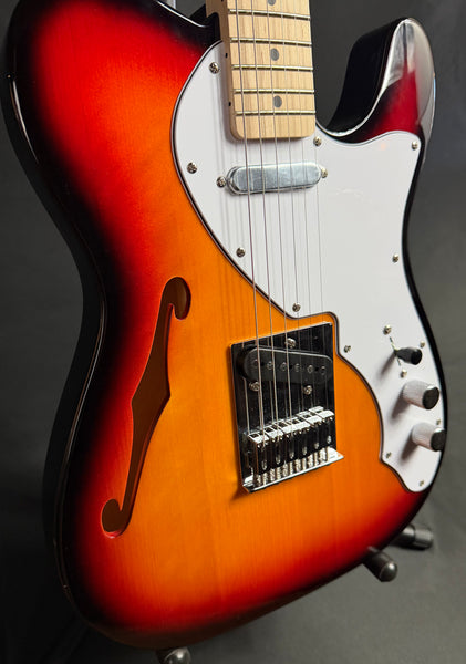 Squier Affinity Telecaster Thinline Electric Guitar 3-Tone Sunburst Finish
