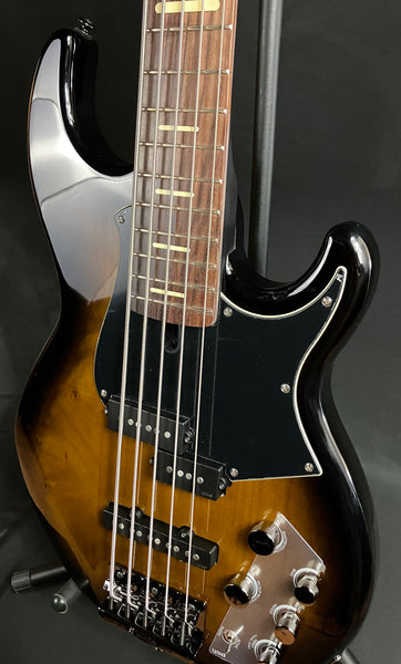 Yamaha BB735A Broad Bass 5-String Bass Guitar Dark Coffee Sunburst w/ Gig Bag (069)