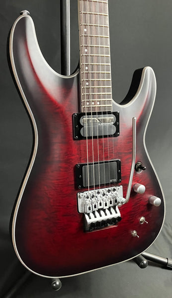 Schecter C-1 Platinum FR-S Electric Guitar Satin Crimson Red Burst w/ Case