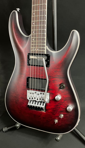 Schecter C-1 Platinum FR-S Electric Guitar Satin Crimson Red Burst w/ Case