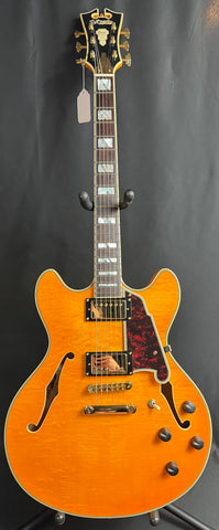D'Angelico Excel DC Semi-Hollow Body Electric Guitar Amber Finish w/ OHSC