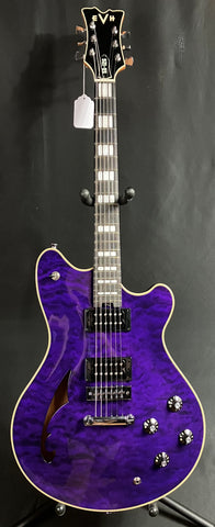 EVH SA-126 Special QM Semi-Hollow Electric Guitar Transparent Purple w/ OHSC