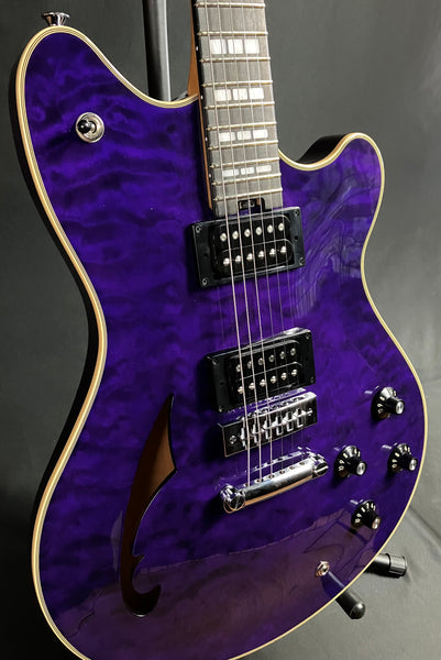 EVH SA-126 Special QM Semi-Hollow Electric Guitar Transparent Purple w/ OHSC