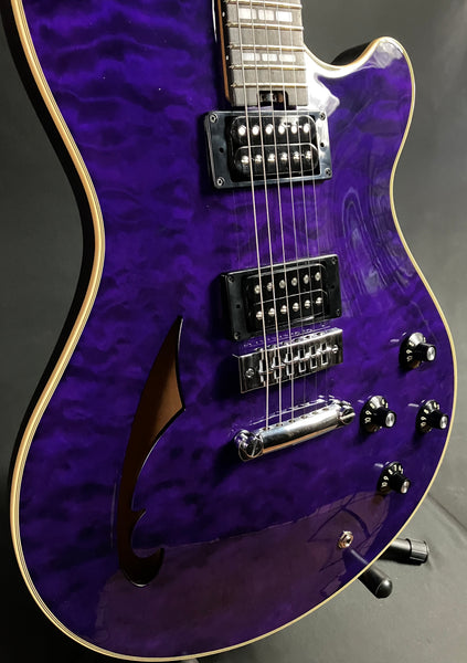 EVH SA-126 Special QM Semi-Hollow Electric Guitar Transparent Purple w/ OHSC