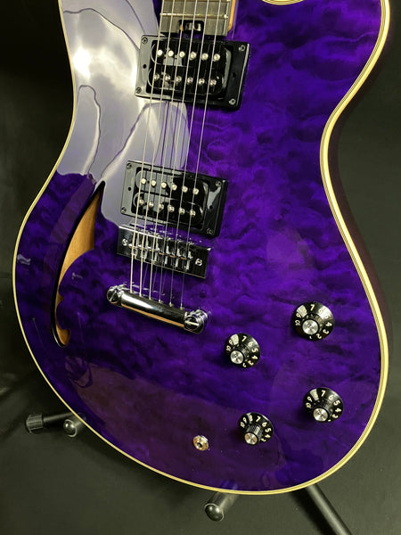 EVH SA-126 Special QM Semi-Hollow Electric Guitar Transparent Purple w/ OHSC