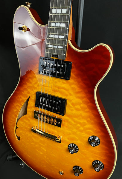 EVH SA-126 Special QM Semi-Hollow Electric Guitar Tobacco Burst Finish w/ OHSC