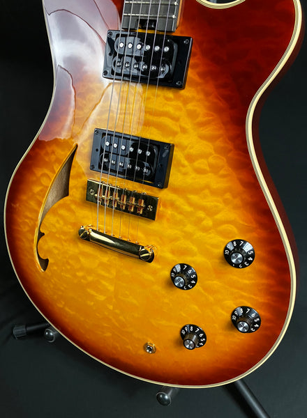 EVH SA-126 Special QM Semi-Hollow Electric Guitar Tobacco Burst Finish w/ OHSC