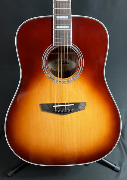 D'Angelico Premier Series Lexington Dreadnought Acoustic-Electric Guitar Iced Tea Burst