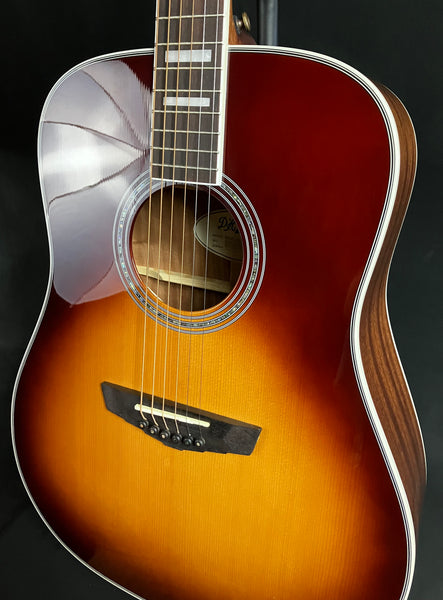 D'Angelico Premier Series Lexington Dreadnought Acoustic-Electric Guitar Iced Tea Burst