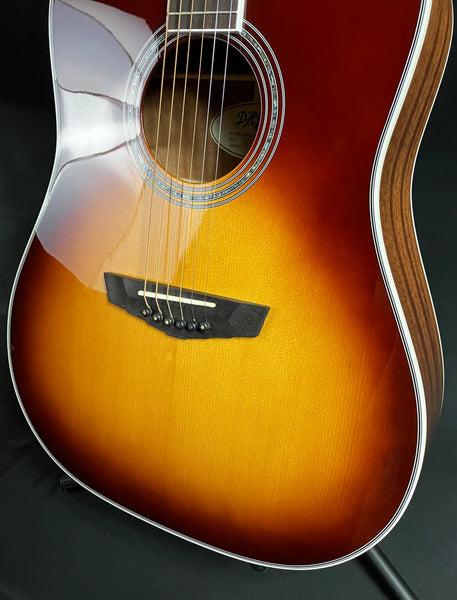 D'Angelico Premier Series Lexington Dreadnought Acoustic-Electric Guitar Iced Tea Burst