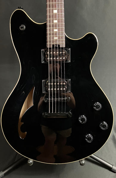 EVH SA-126 Standard Semi-Hollow Body Electric Guitar Piano Black Finish