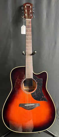 Yamaha A1MTBS Dreadnought Cutaway Acoustic-Electric Guitar Tobacco Brown Sunburst w/ Case