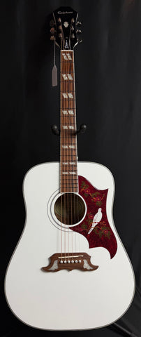 Epiphone Dove Pro Dreadnought Acoustic-Electric Guitar Alpine White Finish w/ Case