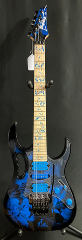 Ibanez JEM77P Steve Vai Signature Electric Guitar Blue Floral Finish w/ Gig Bag