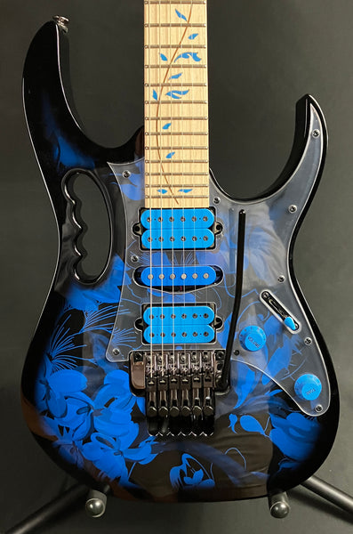 Ibanez JEM77P Steve Vai Signature Electric Guitar Blue Floral Finish w/ Gig Bag