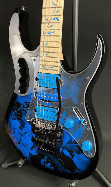 Ibanez JEM77P Steve Vai Signature Electric Guitar Blue Floral Finish w/ Gig Bag