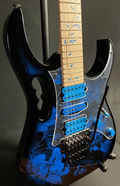 Ibanez JEM77P Steve Vai Signature Electric Guitar Blue Floral Finish w/ Gig Bag