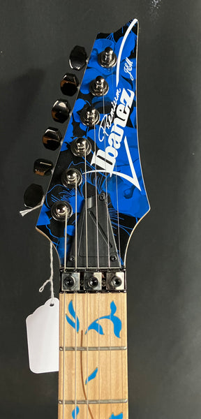 Ibanez JEM77P Steve Vai Signature Electric Guitar Blue Floral Finish w/ Gig Bag