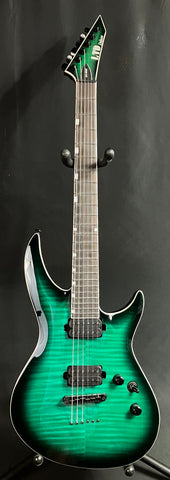 ESP LTD H3-1000 FM Electric Guitar Black Turquoise Burst Finish