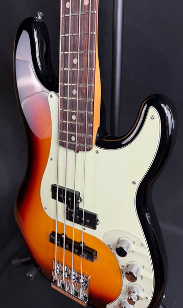 Fender American Ultra Precision Bass 4-String Bass Guitar Ultraburst Finish w/ OHSC