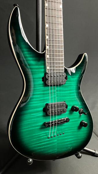 ESP LTD H3-1000 FM Electric Guitar Black Turquoise Burst Finish