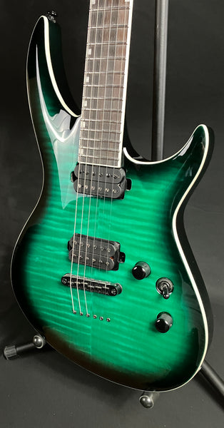 ESP LTD H3-1000 FM Electric Guitar Black Turquoise Burst Finish
