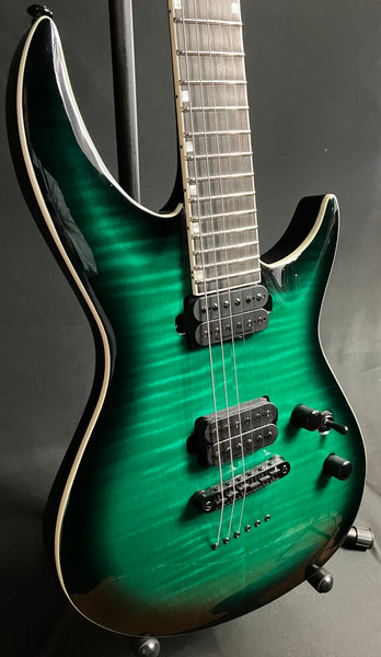 ESP LTD H3-1000 FM Electric Guitar Black Turquoise Burst Finish