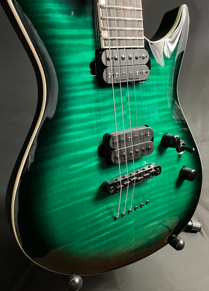 ESP LTD H3-1000 FM Electric Guitar Black Turquoise Burst Finish