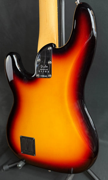 Fender American Ultra Precision Bass 4-String Bass Guitar Ultraburst Finish w/ OHSC