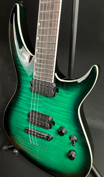 ESP LTD H3-1000 FM Electric Guitar Black Turquoise Burst Finish