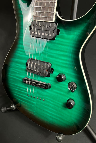 ESP LTD H3-1000 FM Electric Guitar Black Turquoise Burst Finish