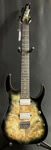 Ibanez RG1121PB Premium Electric Guitar Charcoal Burst Burl Finish