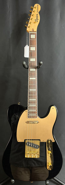 Squier 40th Anniversary Gold Edition Telecaster Electric Guitar Gloss Black Finish