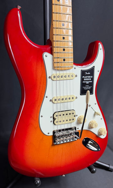 Fender Player II Stratocaster HSS Electric Guitar Aged Cherry Burst Finish