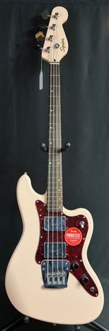 Squier FSR Paranormal Rascal Bass 4-String Bass Guitar Shell Pink Finish