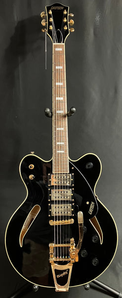 Gretsch G2627TG Center Block 3-Pickup Electric Guitar Gloss Black w/ Gold Hardware
