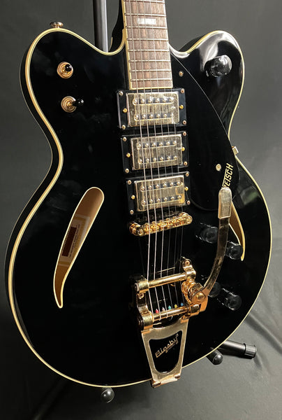 Gretsch G2627TG Center Block 3-Pickup Electric Guitar Gloss Black w/ Gold Hardware