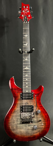 PRS SE Custom 24 "Floyd" Electric Guitar Charcoal Cherry Burst Finish w/ Gig Bag (538)