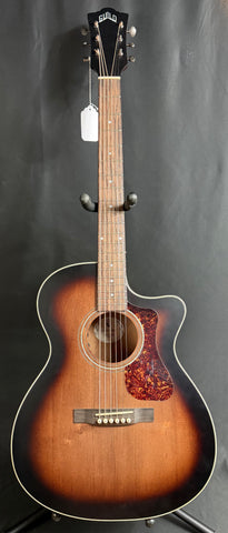 Guild OM-240CE Orchestra Cutaway Acoustic-Electric Guitar Antique Charcoal Burst w/ Case