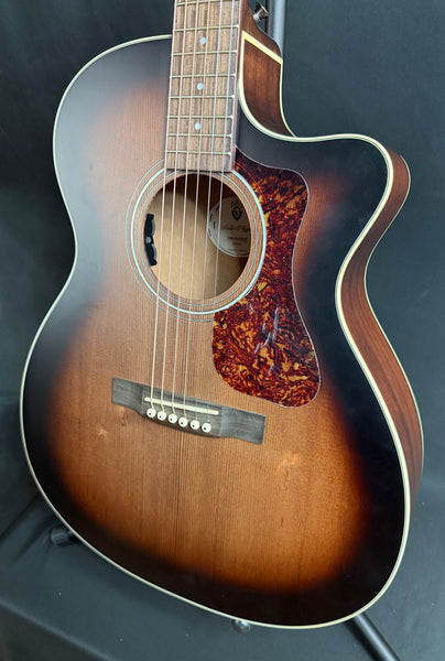 Guild OM-240CE Orchestra Cutaway Acoustic-Electric Guitar Antique Charcoal Burst w/ Case