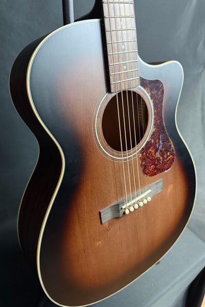 Guild OM-240CE Orchestra Cutaway Acoustic-Electric Guitar Antique Charcoal Burst w/ Case