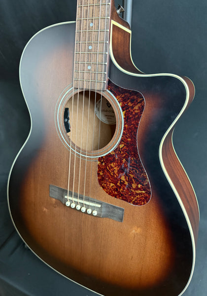 Guild OM-240CE Orchestra Cutaway Acoustic-Electric Guitar Antique Charcoal Burst w/ Case
