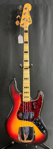 Vintage 1973 Fender Jazz Bass 4-String Bass Guitar 3-Tone Sunburst w/ OHSC