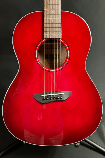 Yamaha CSF1MCRB Parlor Acoustic-Electric Guitar Crimson Red Burst w/ Gig Bag